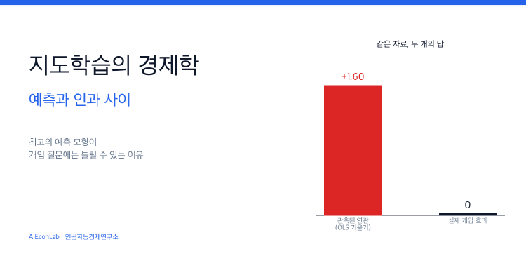 지도학습의 경제학: 예측과 인과 사이 대표 이미지